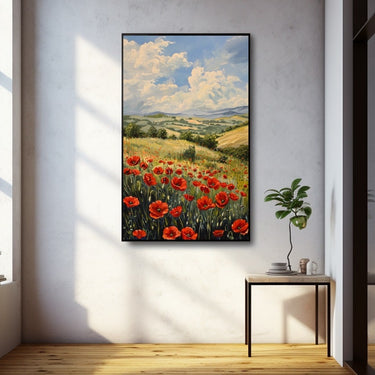 Poppy Field Painting on Canvas